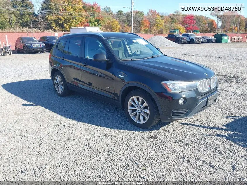BMW X3 2015, VIN 5UXWX9C53F0D48760