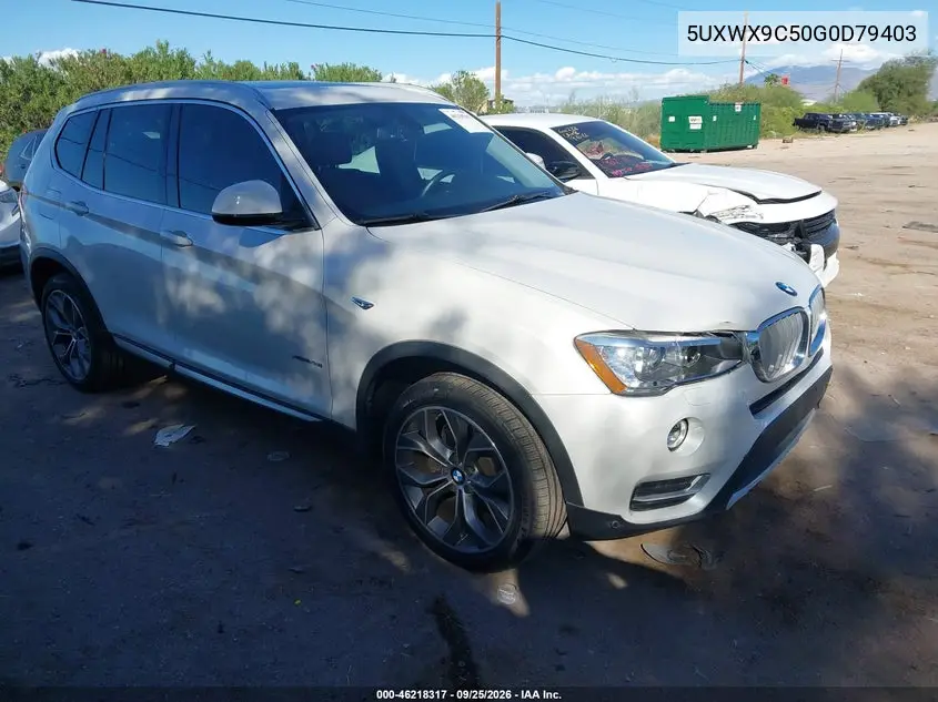 BMW X3 2016, VIN 5UXWX9C50G0D79403