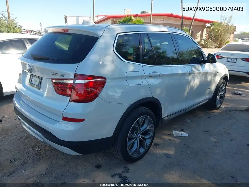 2016 BMW X3 VIN 5UXWX9C50G0D79403 — фото 4