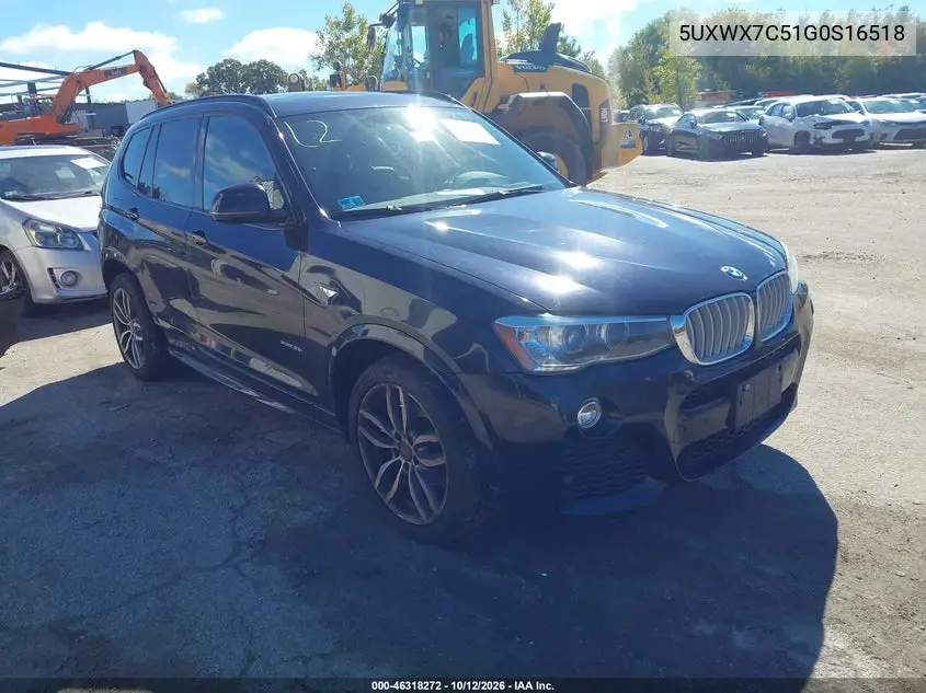 BMW X3 2016, VIN 5UXWX7C51G0S16518