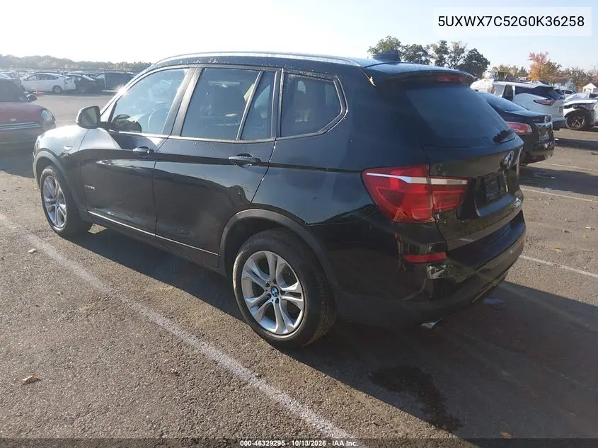 2016 BMW X3 VIN 5UXWX7C52G0K36258 — фото 3