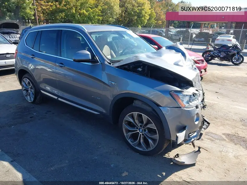 BMW X3 2016, VIN 5UXWX9C52G0D71819