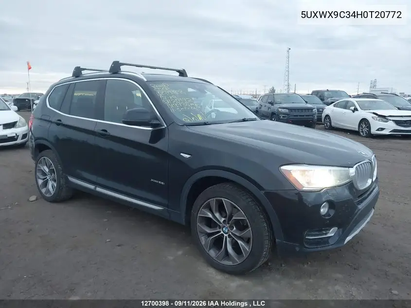 BMW X3 2017, VIN 5UXWX9C34H0T20772