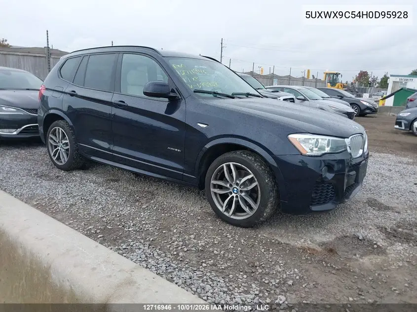 BMW X3 2017, VIN 5UXWX9C54H0D95928