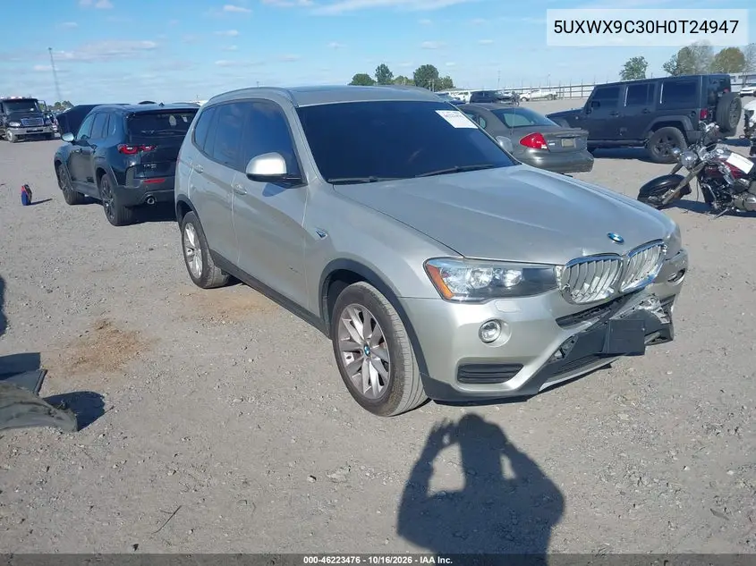 BMW X3 2017, VIN 5UXWX9C30H0T24947