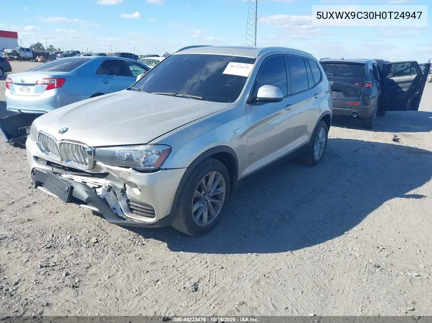 2017 BMW X3 VIN 5UXWX9C30H0T24947 — фото 2