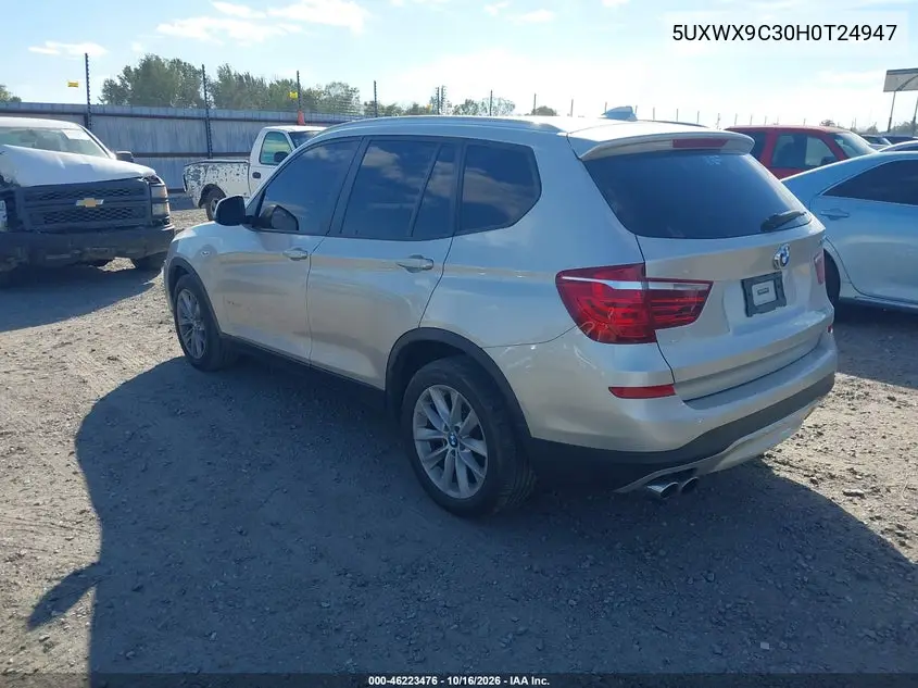 2017 BMW X3 VIN 5UXWX9C30H0T24947 — фото 3