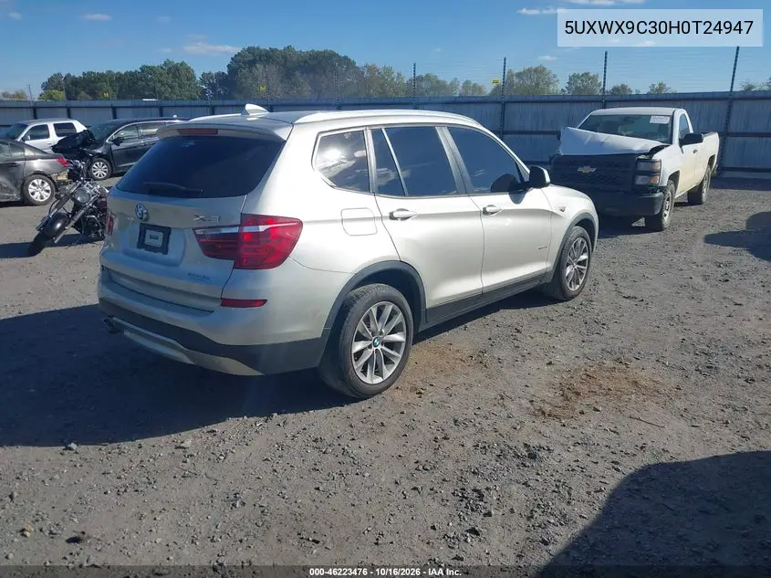 2017 BMW X3 VIN 5UXWX9C30H0T24947 — фото 4