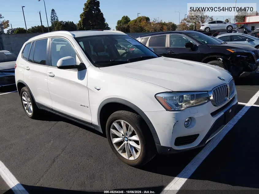 BMW X3 2017, VIN 5UXWX9C54H0T06470
