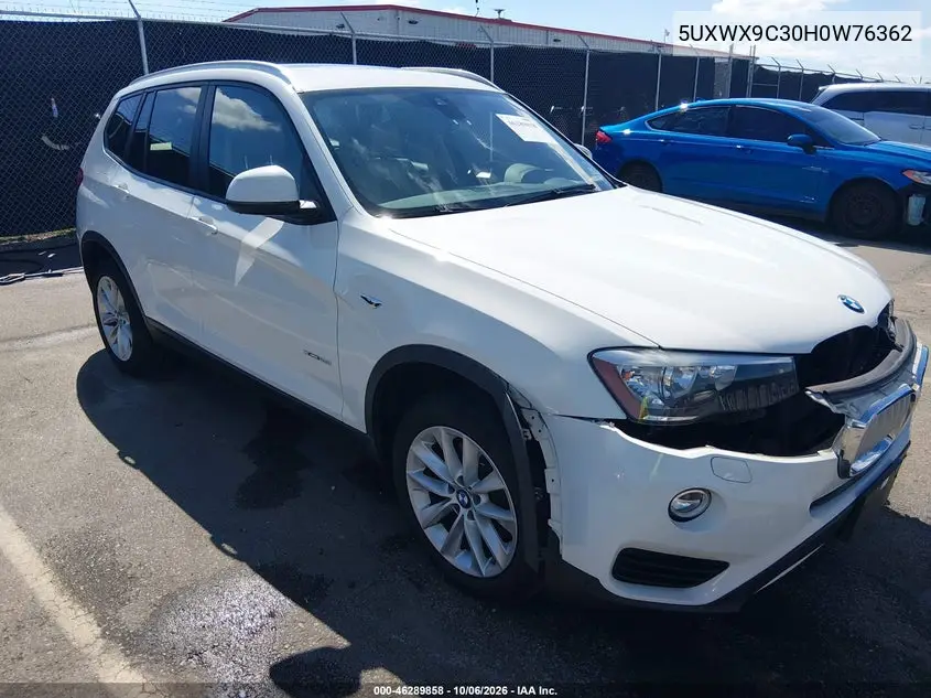 BMW X3 2017, VIN 5UXWX9C30H0W76362