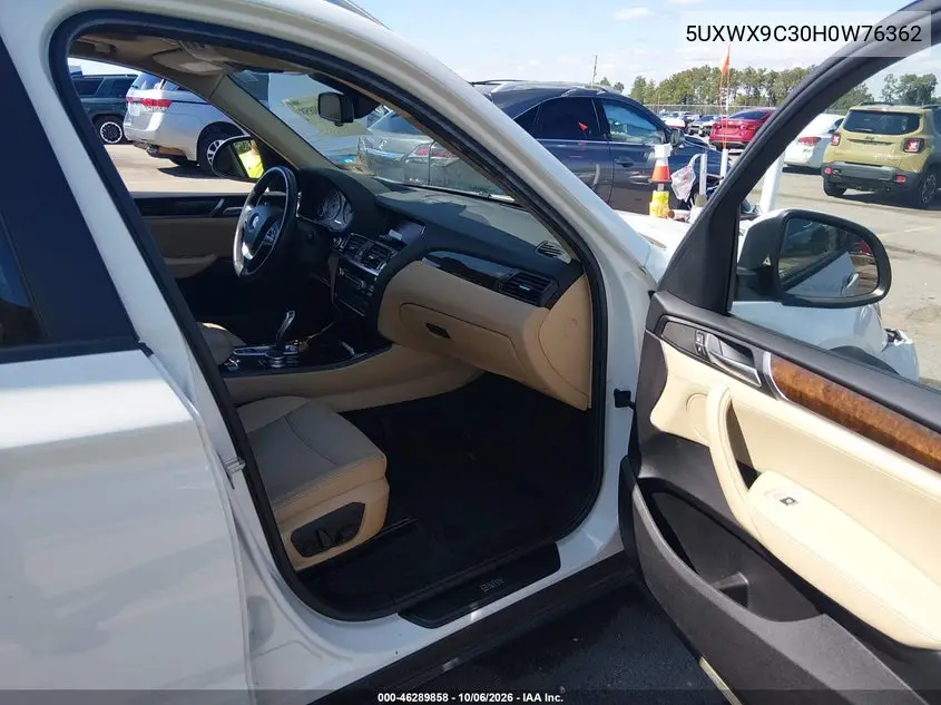 2017 BMW X3 VIN 5UXWX9C30H0W76362 — фото 5