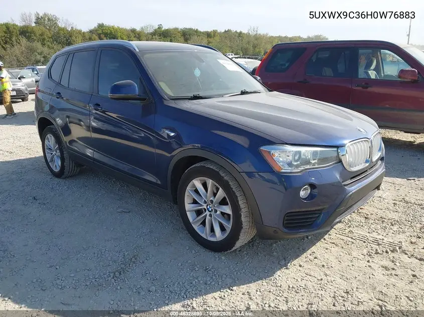 BMW X3 2017, VIN 5UXWX9C36H0W76883