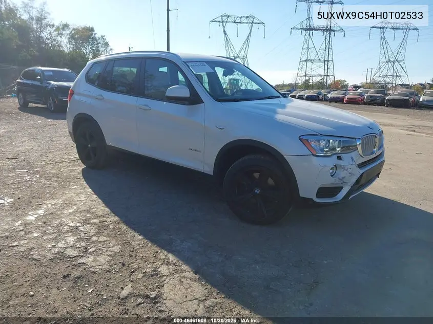 BMW X3 2017, VIN 5UXWX9C54H0T02533