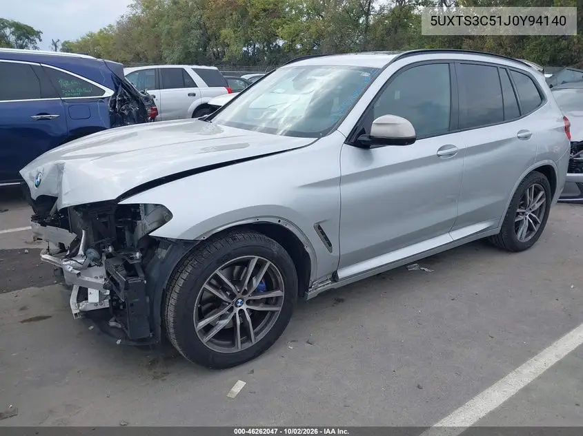 2018 BMW X3 VIN 5UXTS3C51J0Y94140 — фото 2