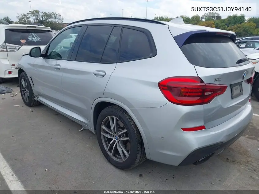 2018 BMW X3 VIN 5UXTS3C51J0Y94140 — фото 3