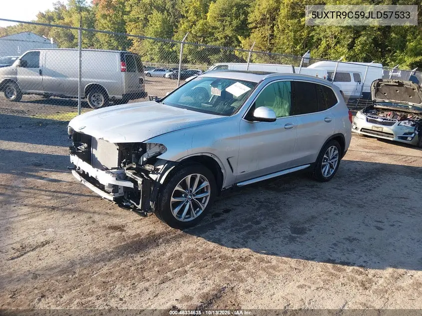 2018 BMW X3 VIN 5UXTR9C59JLD57533 — фото 2