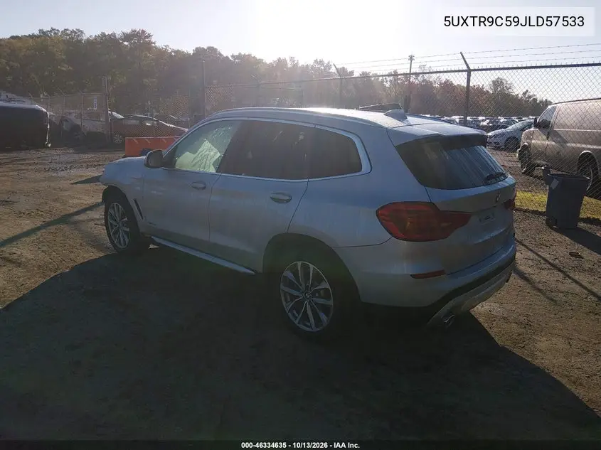 2018 BMW X3 VIN 5UXTR9C59JLD57533 — фото 3