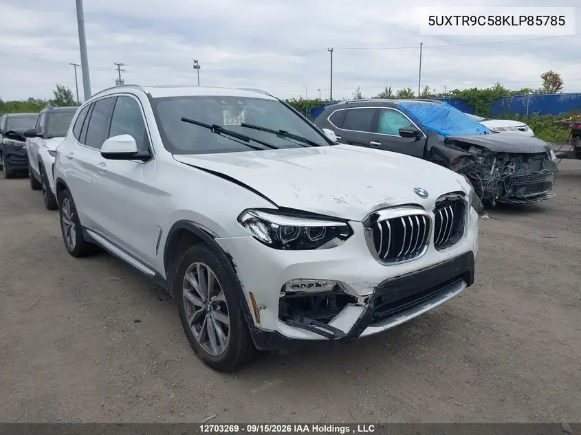 BMW X3 2019, VIN 5UXTR9C58KLP85785