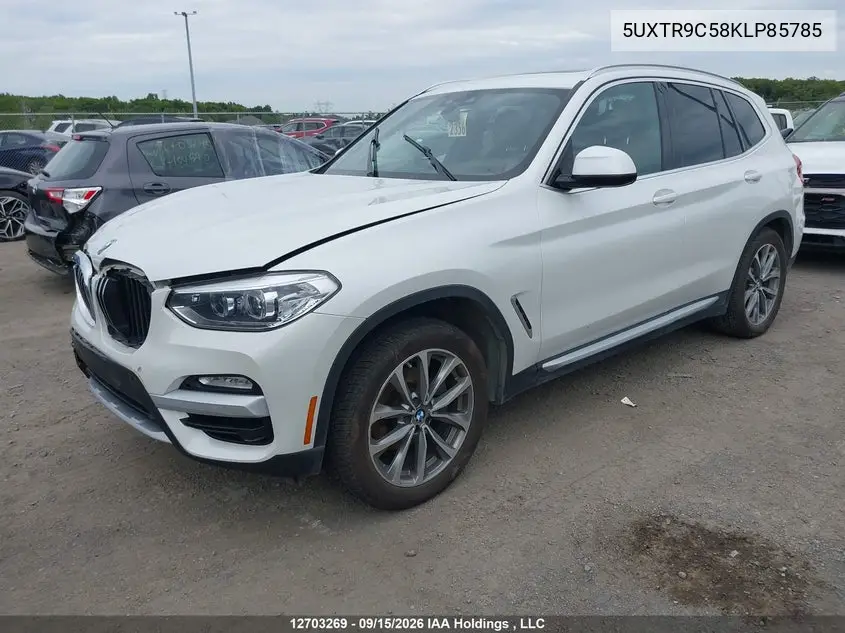 2019 BMW X3 VIN 5UXTR9C58KLP85785 — фото 2