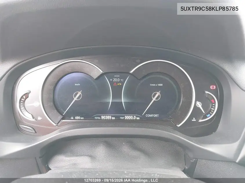 2019 BMW X3 VIN 5UXTR9C58KLP85785 — фото 7