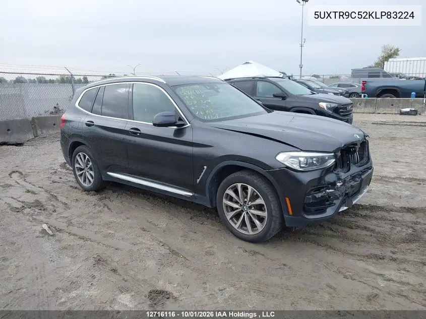 BMW X3 2019, VIN 5UXTR9C52KLP83224
