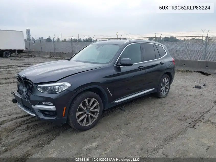 2019 BMW X3 VIN 5UXTR9C52KLP83224 — фото 2