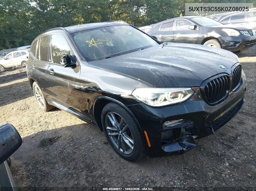 BMW X3 2019, VIN 5UXTS3C55K0Z08025