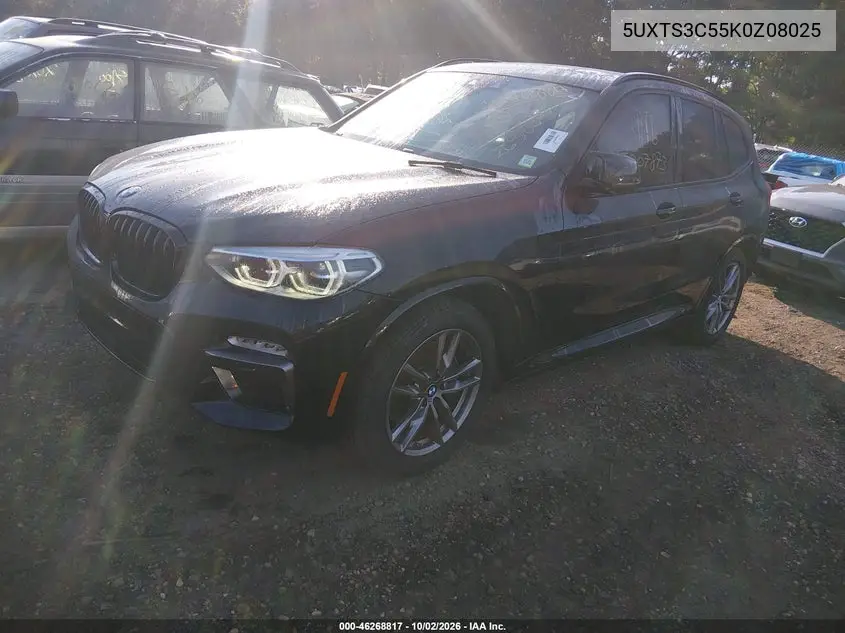 2019 BMW X3 VIN 5UXTS3C55K0Z08025 — фото 2
