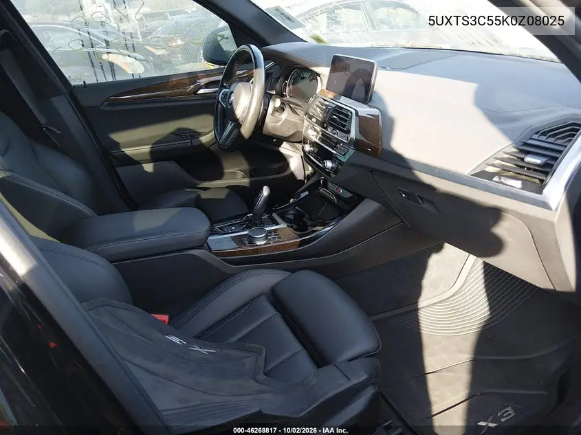 2019 BMW X3 VIN 5UXTS3C55K0Z08025 — фото 5