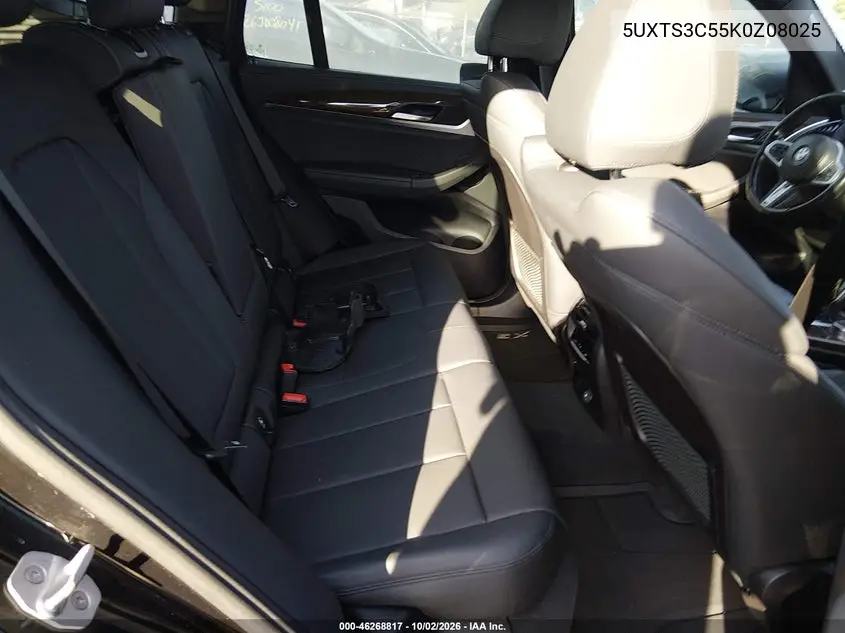 2019 BMW X3 VIN 5UXTS3C55K0Z08025 — фото 8