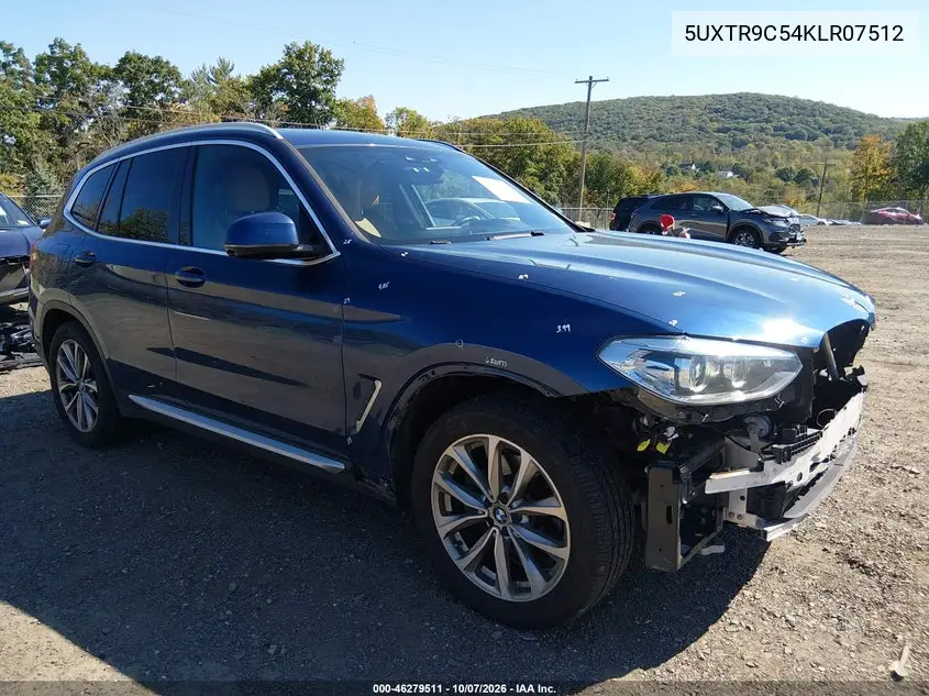 BMW X3 2019, VIN 5UXTR9C54KLR07512