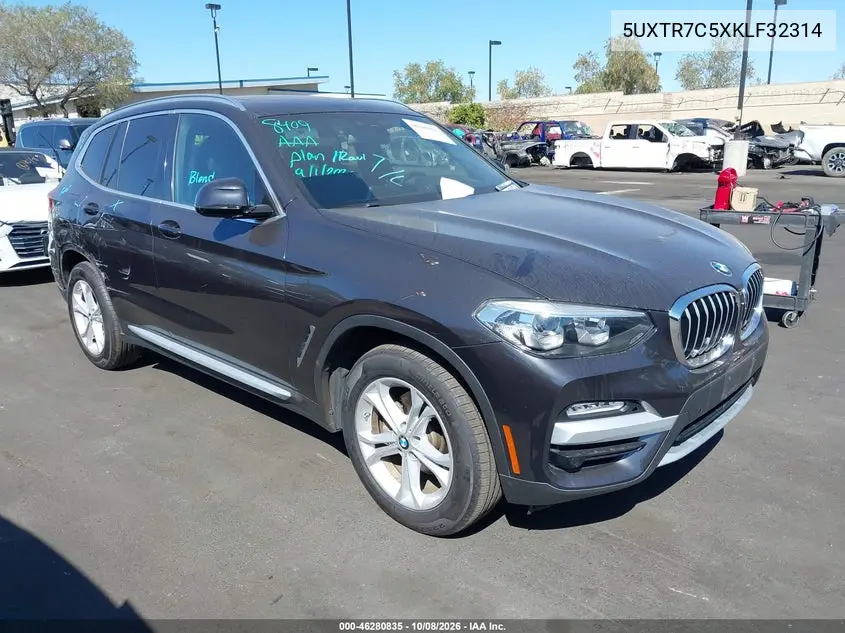 BMW X3 2019, VIN 5UXTR7C5XKLF32314