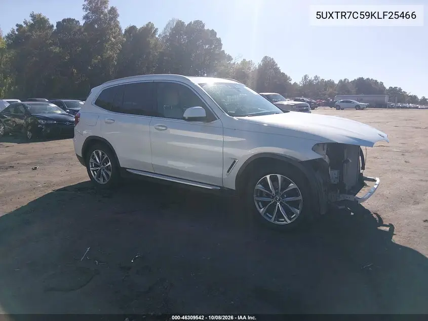 BMW X3 2019, VIN 5UXTR7C59KLF25466