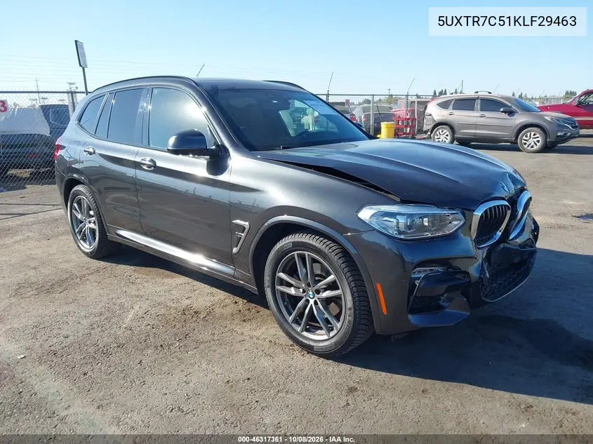 BMW X3 2019, VIN 5UXTR7C51KLF29463