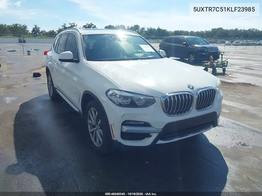 BMW X3 2019, VIN 5UXTR7C51KLF23985