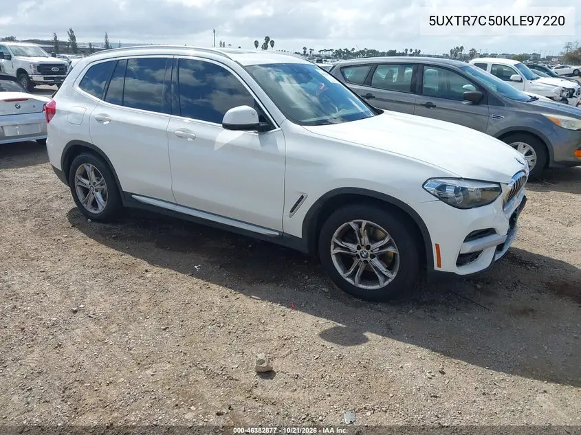 BMW X3 2019, VIN 5UXTR7C50KLE97220