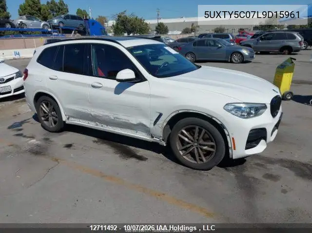 BMW X3 2020, VIN 5UXTY5C07L9D15961