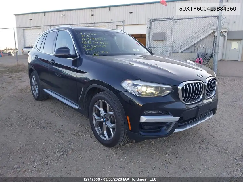 BMW X3 2020, VIN 5UXTY5C04L9B34350