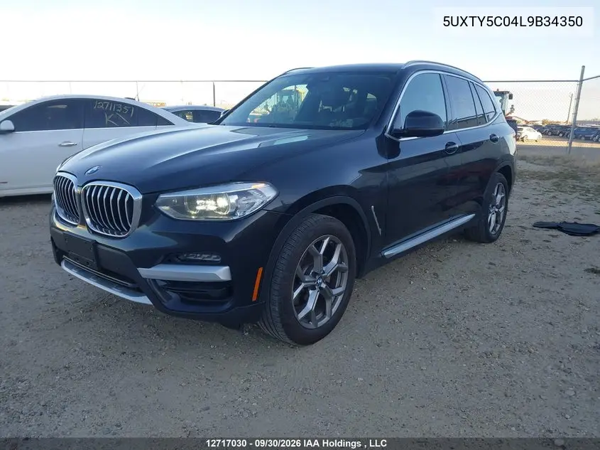 2020 BMW X3 VIN 5UXTY5C04L9B34350 — фото 2