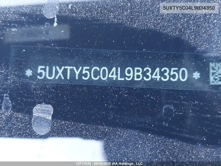 2020 BMW X3 VIN 5UXTY5C04L9B34350 — фото 9