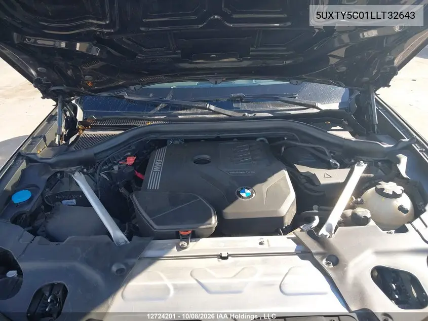 2020 BMW X3 VIN 5UXTY5C01LLT32643 — фото 10