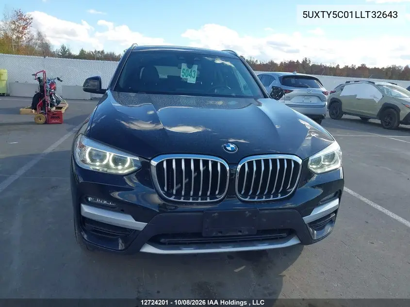 2020 BMW X3 VIN 5UXTY5C01LLT32643 — фото 12