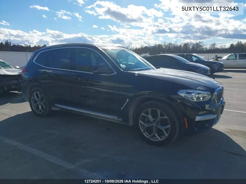 2020 BMW X3 VIN 5UXTY5C01LLT32643 — фото 13