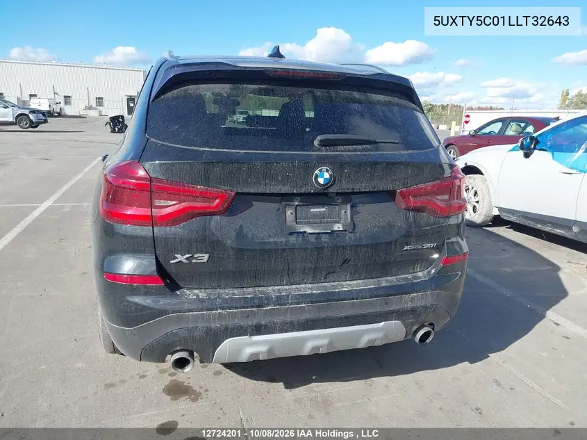 2020 BMW X3 VIN 5UXTY5C01LLT32643 — фото 16