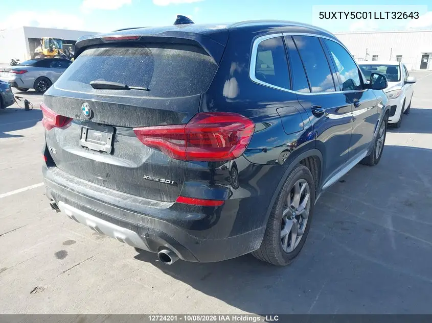 2020 BMW X3 VIN 5UXTY5C01LLT32643 — фото 4
