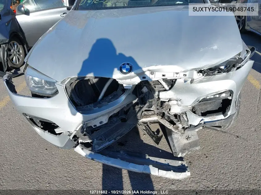 2020 BMW X3 VIN 5UXTY5C01L9D48745 — фото 10