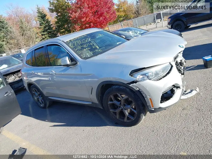 2020 BMW X3 VIN 5UXTY5C01L9D48745 — фото 13
