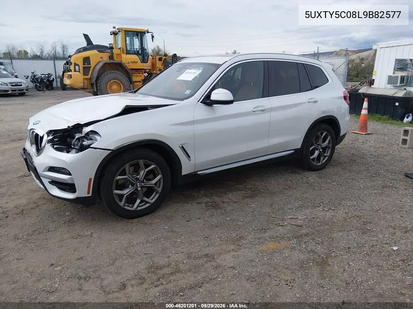 2020 BMW X3 VIN 5UXTY5C08L9B82577 — фото 2