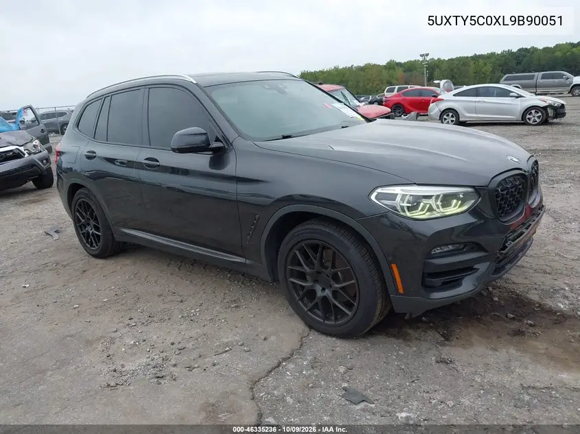 BMW X3 2020, VIN 5UXTY5C0XL9B90051