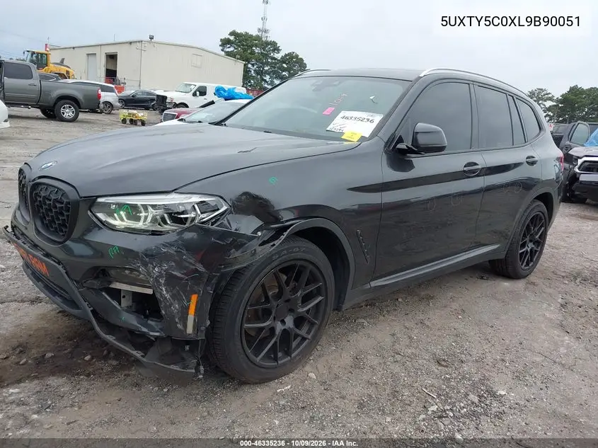 2020 BMW X3 VIN 5UXTY5C0XL9B90051 — фото 2